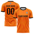 Custom Soccer Jerseys for Men Women Personalized Soccer Uniforms for Adult and Kid Orange&Black enthsush