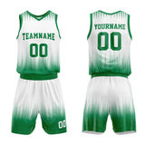 Custom Basketball Jersey Uniform Suit Printed Your Logo Name Number White-Green