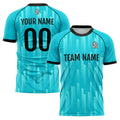 Custom Soccer Jerseys for Men Women Personalized Soccer Uniforms for Adult and Kid Teal&Black enthsush