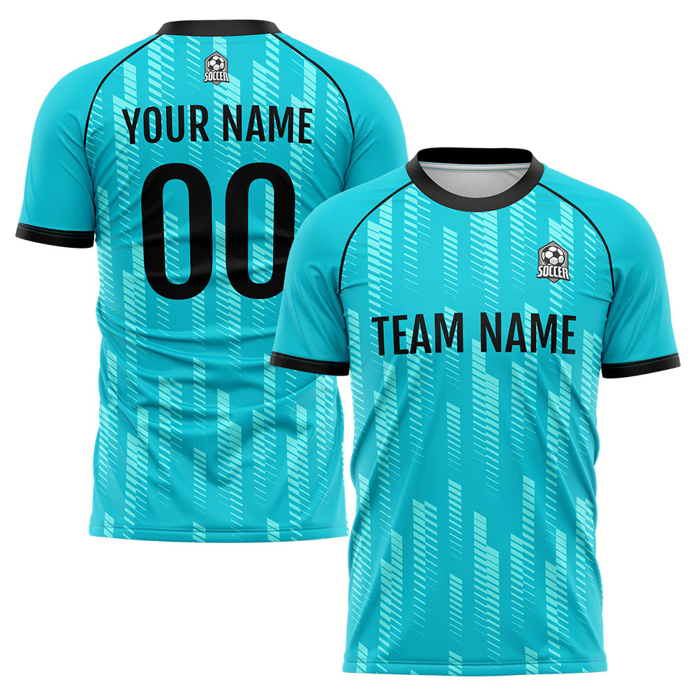 Custom Soccer Jerseys for Men Women Personalized Soccer Uniforms for Adult and Kid Teal&Black enthsush