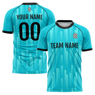 Custom Soccer Jerseys for Men Women Personalized Soccer Uniforms for Adult and Kid Teal&Black enthsush