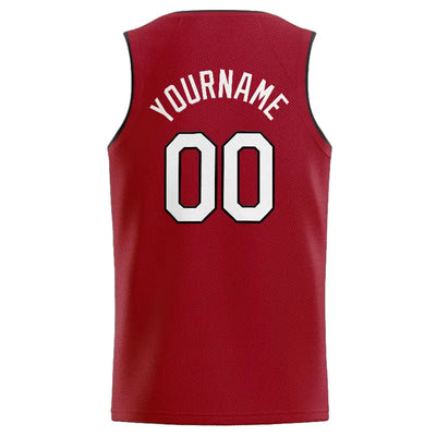 Custom Stitched Basketball Jersey for Men, Women And Kids Red-White-Black enthsush