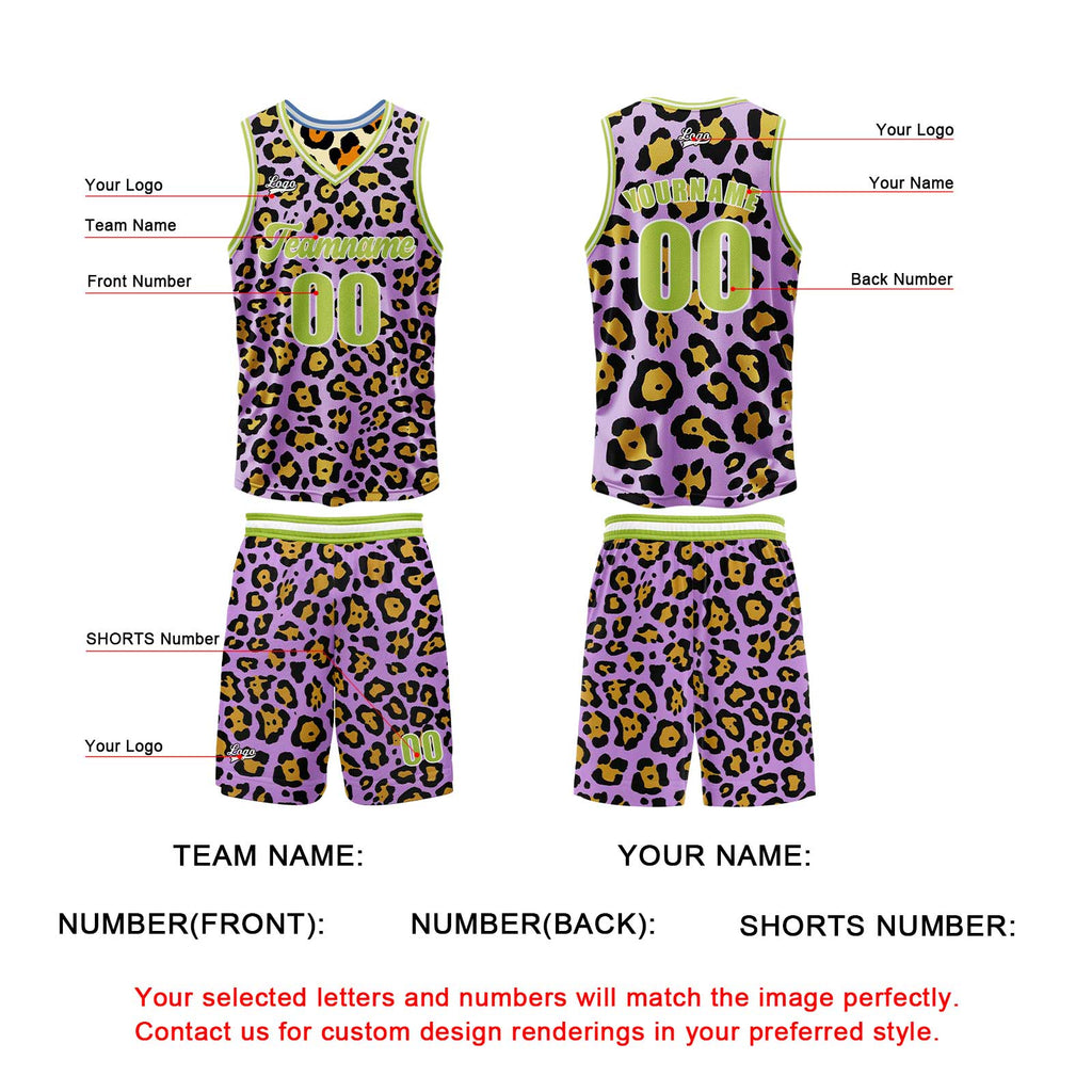 Custom Yellow Purple Reversible Basketball Suit for Adults and Kids Personalized Jersey enthsush