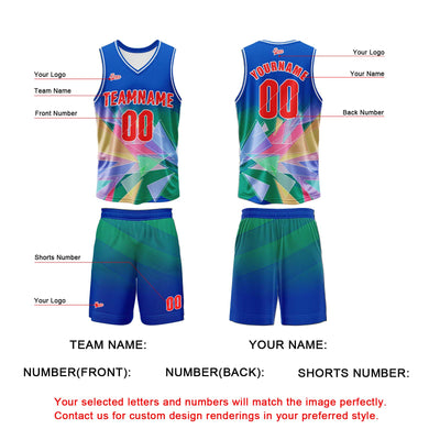Custom Blue Basketball Jersey Uniform Suit Printed Your Logo Name Number enthsush