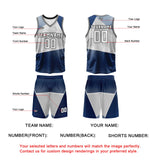 Custom Navy Gray Basketball Jersey Uniform Suit Printed Your Logo Name Number