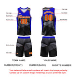 Custom Black Blue Basketball Jersey Uniform Suit Printed Your Logo Name Number