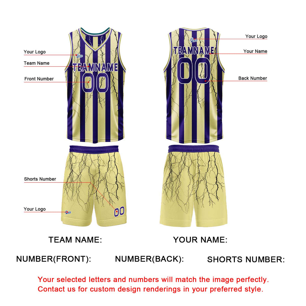 Custom Yellow Blue Reversible Basketball Suit for Adults and Kids Personalized Jersey enthsush