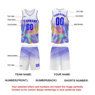 Custom White Basketball Jersey Uniform Suit Printed Your Logo Name Number enthsush