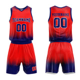 Custom Basketball Jersey Uniform Suit Printed Your Logo Name Number Red-Navy