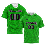 Custom Green Short Sleeve Hoodies for Men Women Shirts with Hoods Printed Name Logo