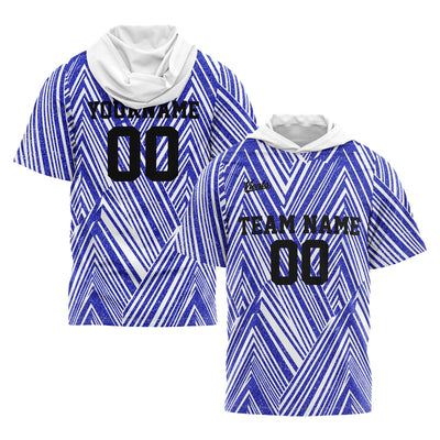 Custom White Royal Sleeve Hoodies for Men Women Shirts with Hoods Printed Name Logo enthsush