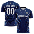 Custom Dark Blue Soccer Jerseys for Men Women Personalized Soccer Uniforms for Adult and Kid enthsush