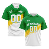 Custom Green Yellow Black Short Sleeve Hoodies for Men Women Shirts with Hoods Printed Name Logo