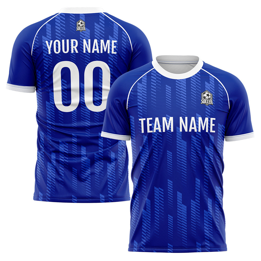 Custom Soccer Jerseys for Men Women Personalized Soccer Uniforms for Adult and Kid Royal&White enthsush