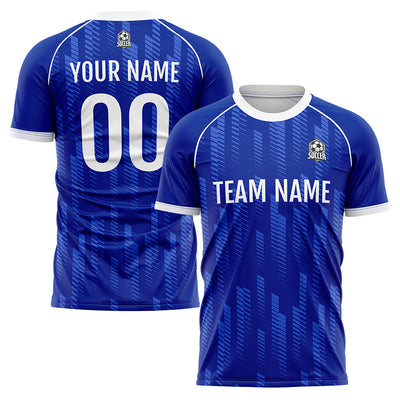 Custom Soccer Jerseys for Men Women Personalized Soccer Uniforms for Adult and Kid Royal&White enthsush
