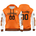 Custom Orange White  Sweatshirt Hoodie For Men Women Girl Boy Print Your Logo Name Number enthsush