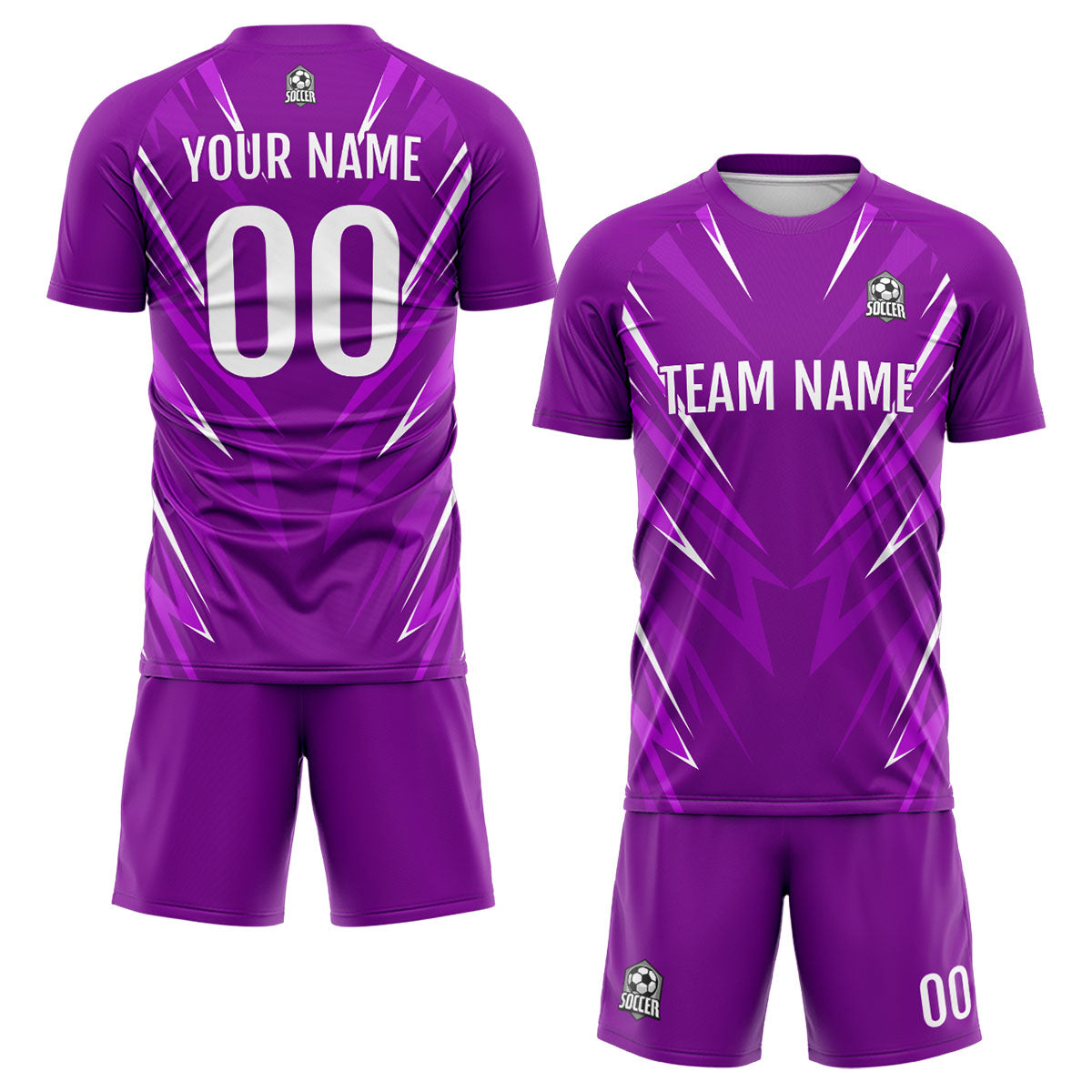 Custom Purple Soccer Jerseys for Men Women Personalized Soccer Uniforms for Adult and Kid enthsush