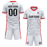 Custom Soccer Jerseys for Men Women Personalized Soccer Uniforms for Adult and Kid White&Red&Black