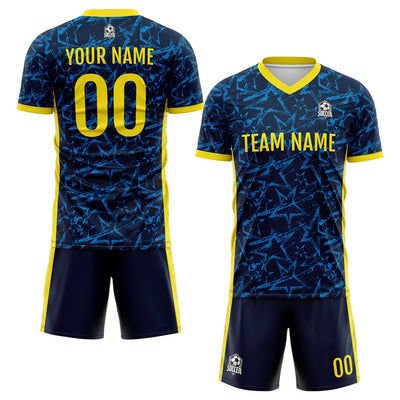 Custom Soccer Jerseys for Men Women Personalized Soccer Uniforms for Adult and Kid Navy enthsush