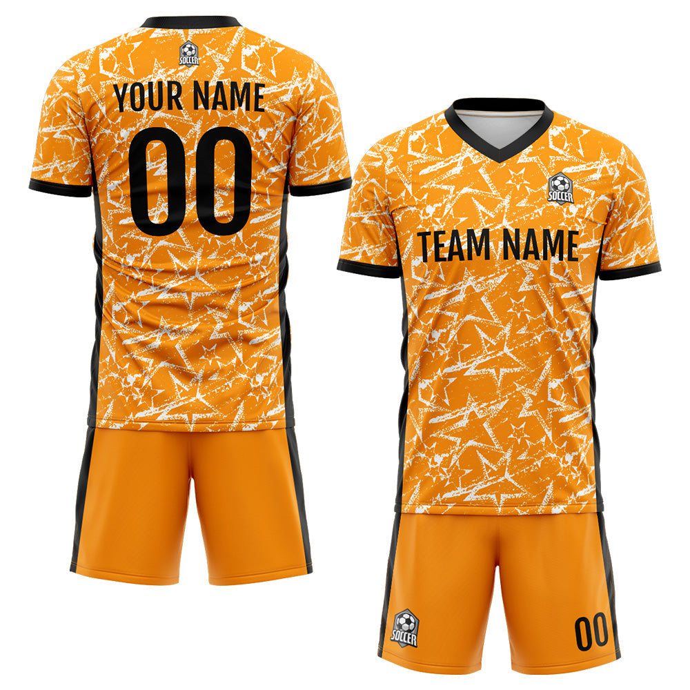 Custom Soccer Jerseys for Men Women Personalized Soccer Uniforms for Adult and Kid Orange enthsush