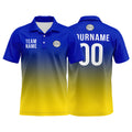 Custom Royal Yellow Football Polo Shirts Add Your Unique Logo/Name/Number enthsush
