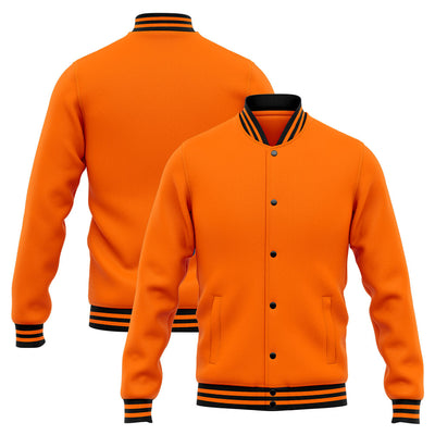 Custom Varsity Jacket Letterman jacket for Men, Women and Youth Orange enthsush