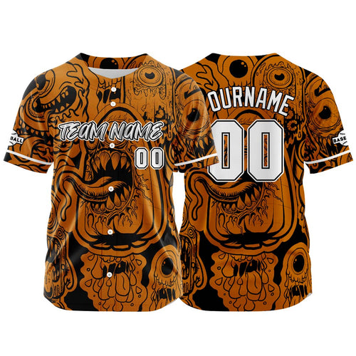 Custom Baseball Uniforms High-Quality for Adult Kids Optimized for Performance Monster-Orange enthsush