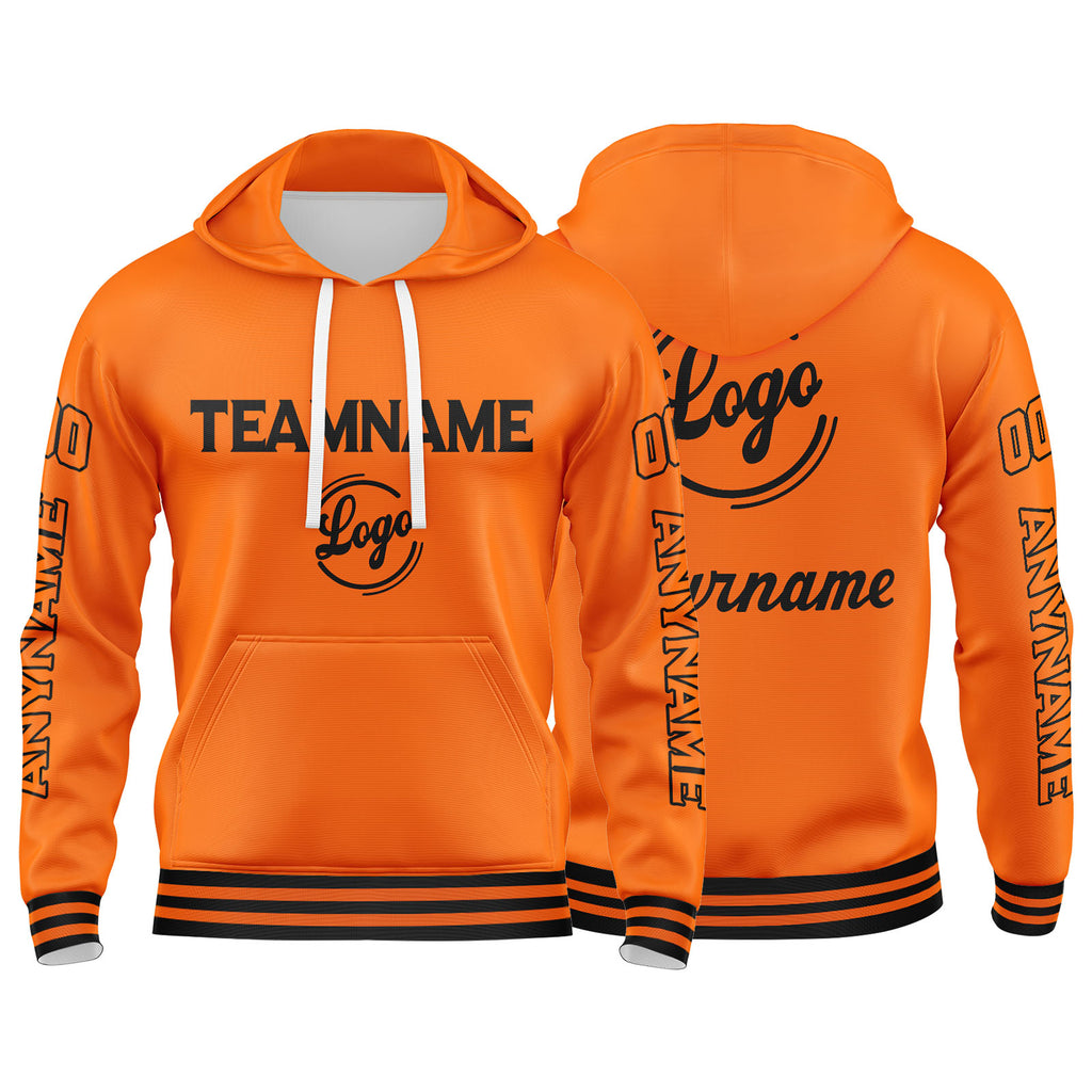 Custom Orange Sweatshirt Hoodie For Men Women Girl Boy Print Your Logo Name Number enthsush
