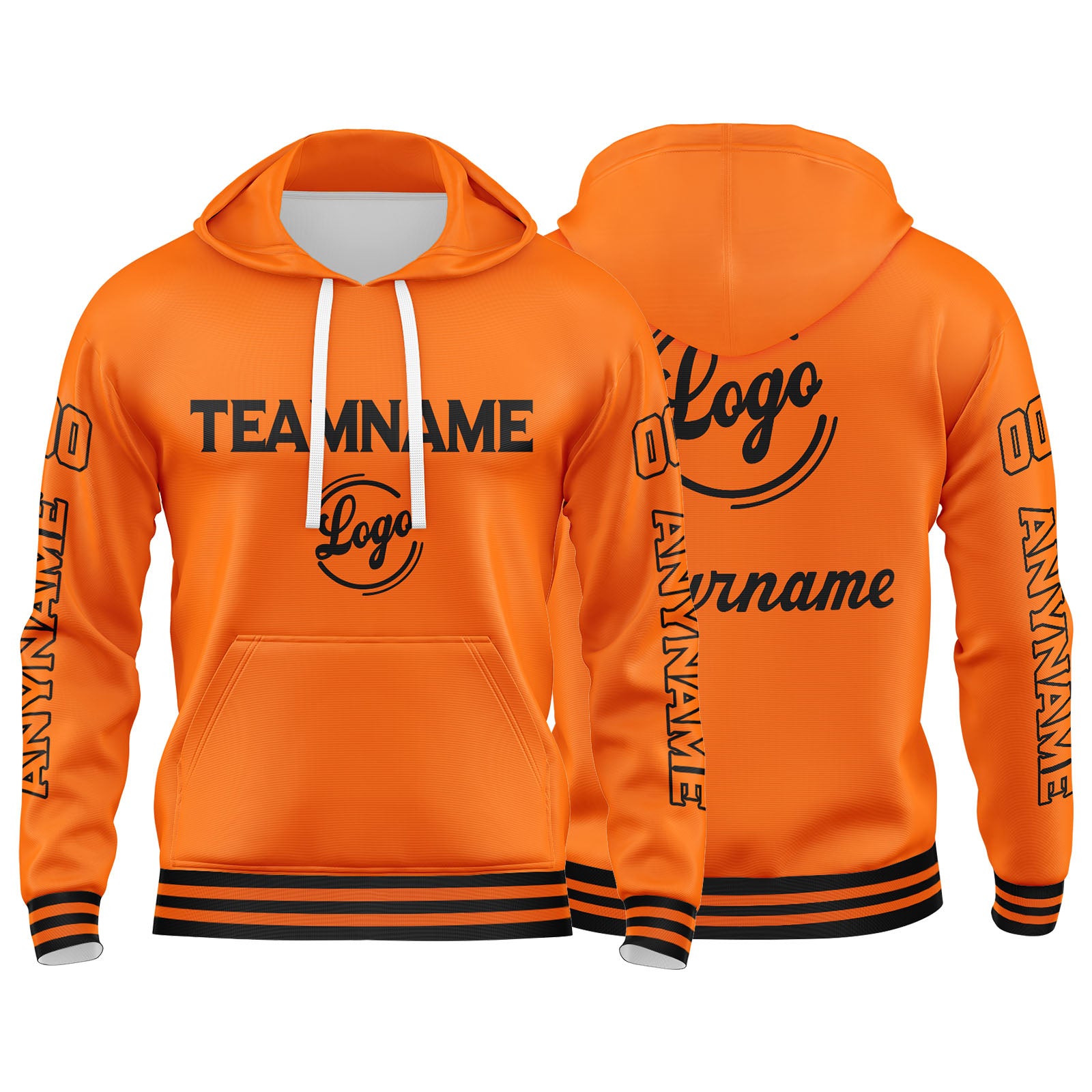 Custom Orange Sweatshirt Hoodie For Men Women Girl Boy Print Your Logo Name Number enthsush