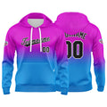 Custom Gradient Hoodie For Man Woman Girl Boy Print Your Logo Name Number Pink Purple Blue enthsush