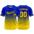 Custom Full Print Design Authentic Baseball Jersey yellow-blue enthsush