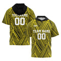 Custom Black Yellow Sleeve Hoodies for Men Women Shirts with Hoods Printed Name Logo enthsush
