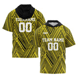 Custom Black Yellow Sleeve Hoodies for Men Women Shirts with Hoods Printed Name Logo