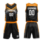 Custom Basketball Jersey Uniform Suit Printed Your Logo Name Number Black-Orange
