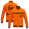 Custom Varsity Jacket Letterman jacket for Men, Women and Youth Orange enthsush