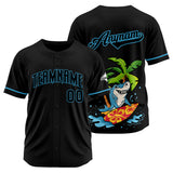 Custom Baseball Uniforms High-Quality for Adult Kids Optimized for Performance Surfing Shark-Black