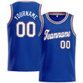 Custom Stitched Basketball Jersey for Men, Women And Kids Royal-White-Orange enthsush
