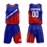 Custom Basketball Jersey Uniform Suit Printed Your Logo Name Number Royal-Red