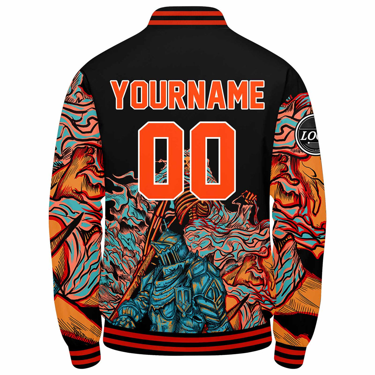 Custom Varsity Jacket Letterman jacket for Men, Women and Youth Orange enthsush