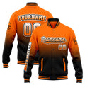 Custom Varsity Jacket Letterman jacket for Men, Women and Youth Orange Black enthsush