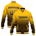 Custom Varsity Jacket Letterman jacket for Men, Women and Youth Brown Yellow enthsush