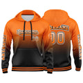 Custom Orange Black  Sweatshirt Hoodie For Men Women Girl Boy Print Your Logo Name Number enthsush