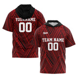 Custom Black Red Sleeve Hoodies for Men Women Shirts with Hoods Printed Name Logo