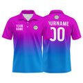 Custom Pink Purple Blue Football Polo Shirts Add Your Unique Logo/Name/Number enthsush
