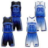 Custom Gradient Royal Reversible Basketball Suit for Adults and Kids Personalized Jersey