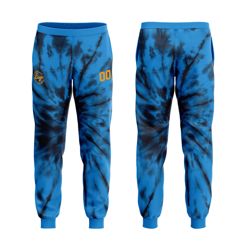 Custom Sweatshirt Hoodie For Men Women Girl Boy Print Your Logo Name Number Blue Tie Dyeing