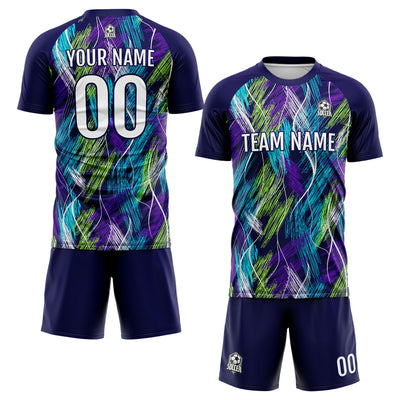Custom Purple Light Blue Soccer Jerseys for Men Women Personalized Soccer Uniforms for Adult and Kid enthsush