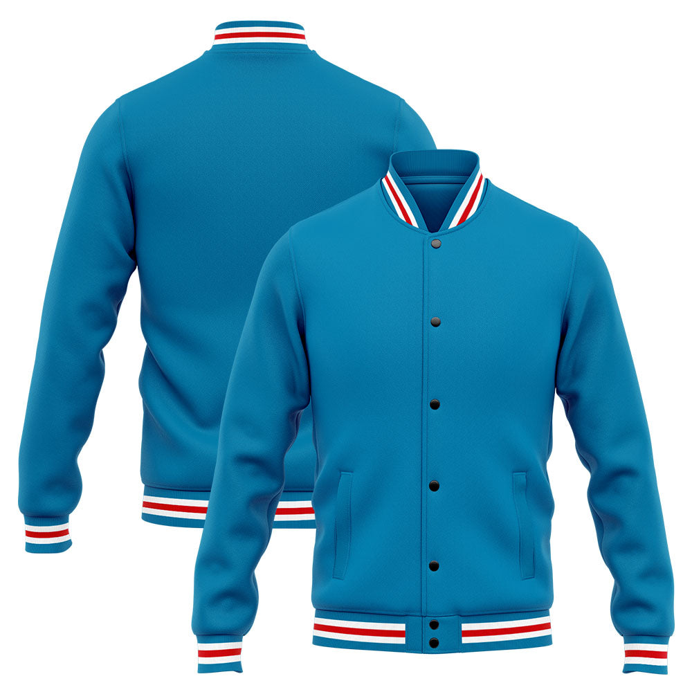 Custom Varsity Jacket Letterman jacket for Men, Women and Youth Blue Red enthsush