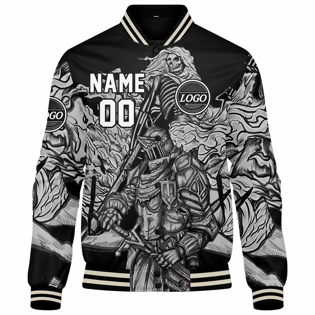 Custom Varsity Jacket Letterman jacket for Men, Women and Youth Grey enthsush