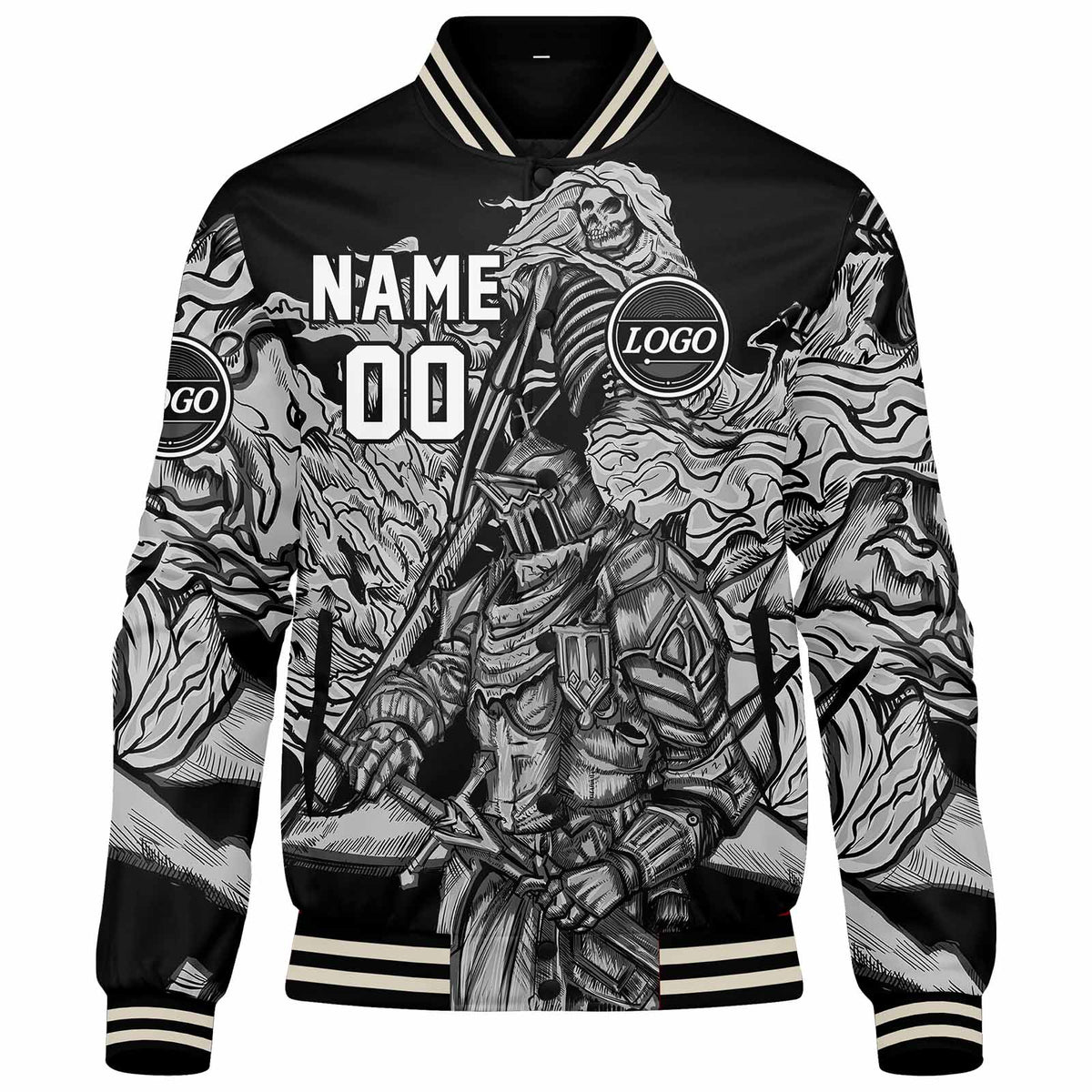 Custom Varsity Jacket Letterman jacket for Men, Women and Youth Grey enthsush